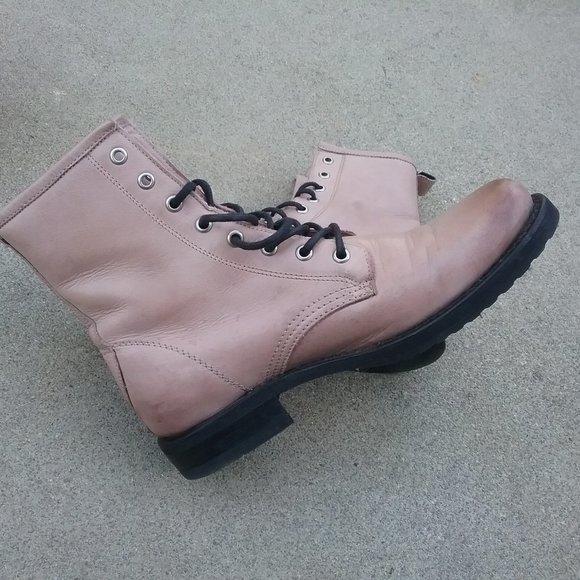 Frye Veronica Leather Lace Up Combat Boots Size 8 - Picture 6 of 16
